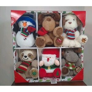 NIB 12 Piece Hugfun International 4.5" Bear And Animal Plush Ornaments Costco